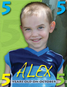 Alex is 5 on October 5th!