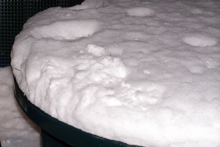 Snow on our table