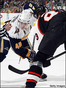 Daniel Briere of the Eastern Conference Champion Buffalo Sabres