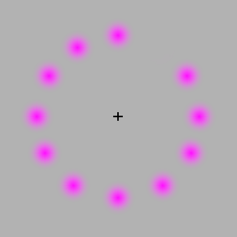 Optical Illusion - Pink and Green Dots